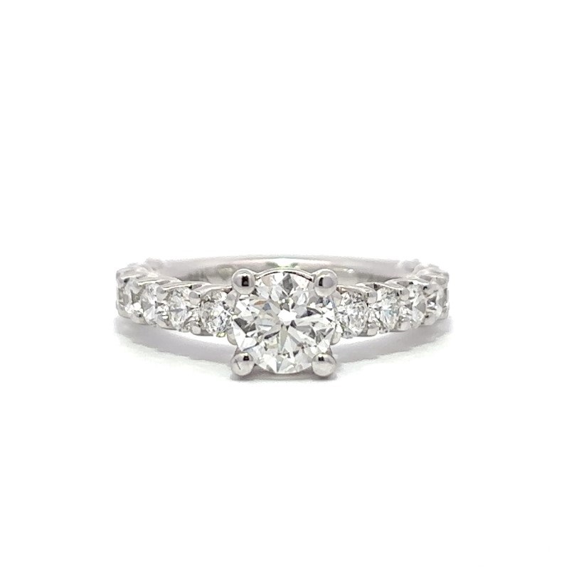 14 Karat White Gold Diamond Ring In The 2.5 Carat Category